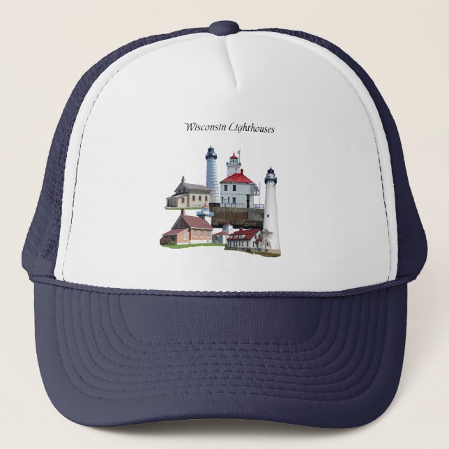 Wisconsin Lighthouse trucker hat (Front)