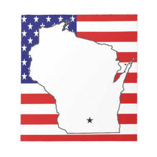 WISCONSIN MAP NOTEPAD