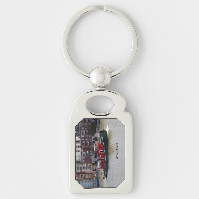 Wisconsin metal key chain (Front)