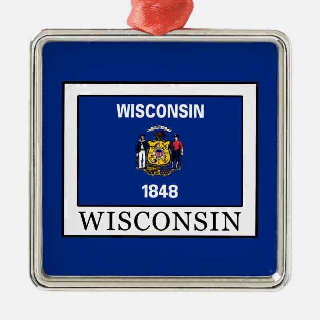 Wisconsin Metal Tree Decoration (Front)