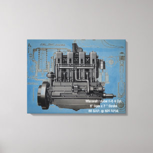 Wisconsin Motor Milwaukee Wisconsin Engine Early K Canvas Print