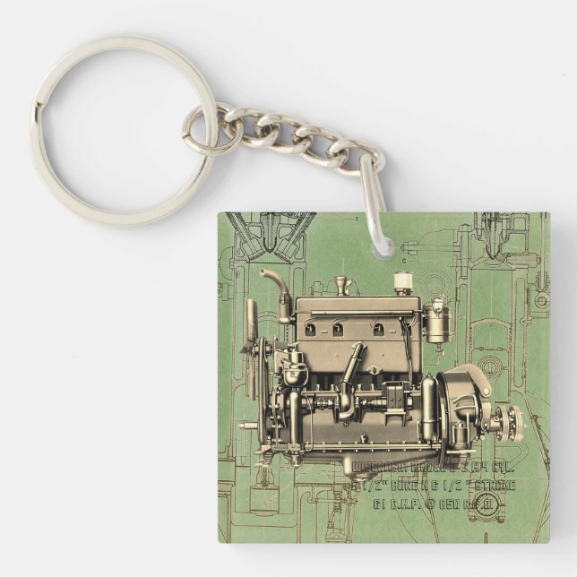 Wisconsin Motor Milwaukee Wisconsin gas engine B-3 Key Ring (Front)