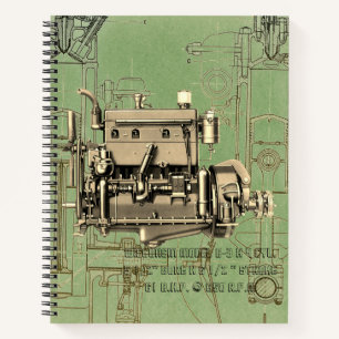 Wisconsin Motor Milwaukee Wisconsin gas engine B-3 Notebook