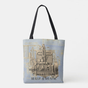 Wisconsin Motor Milwaukee Wisconsin gas engine K Tote Bag