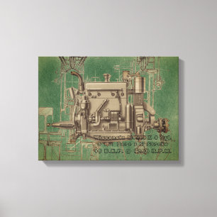 Wisconsin Motor Milwaukee Wisconsin gas engine X Canvas Print