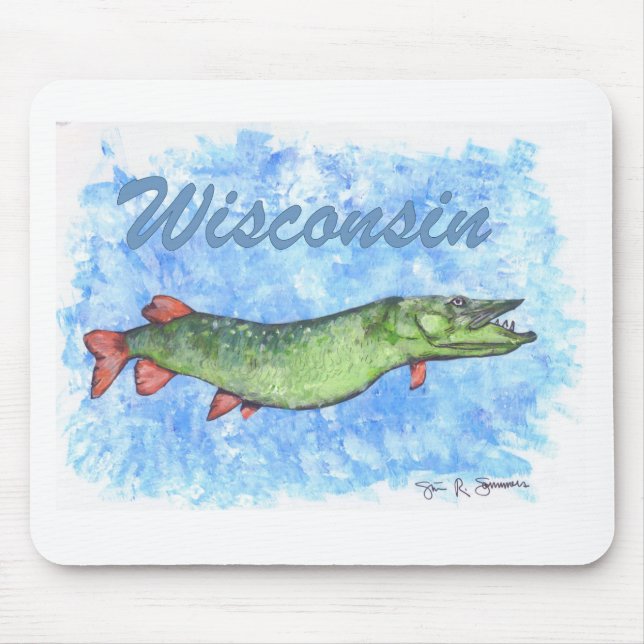 Wisconsin Muskie Mouse Pad (Front)