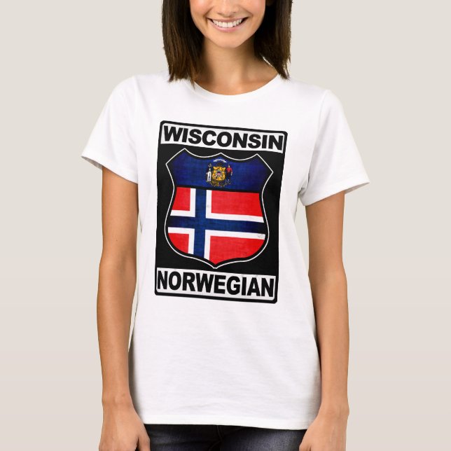 Wisconsin Norwegian American T-Shirt (Front)