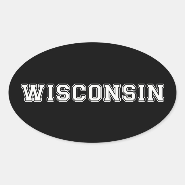 Wisconsin Oval Sticker (Front)