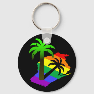 Wisconsin Palm Tree Key Ring