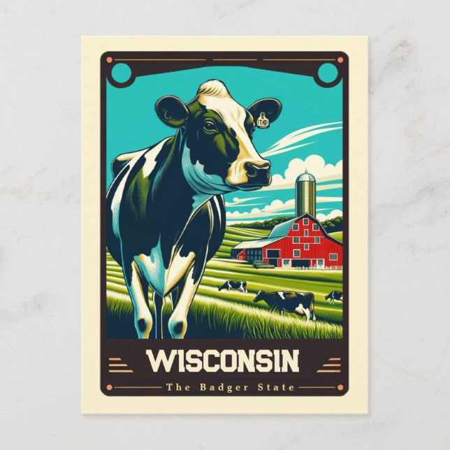 Wisconsin | Patriotic Spirit Vintage Postcard (Front)
