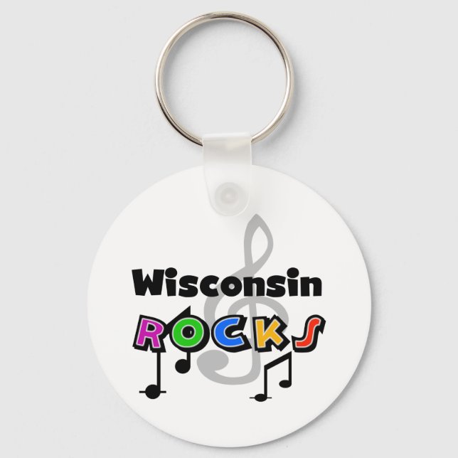 Wisconsin Rocks Key Ring (Front)