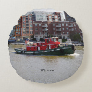 Wisconsin round pillow