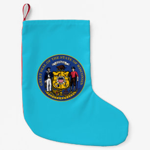 Wisconsin seal, American state seal Small Christmas Stocking