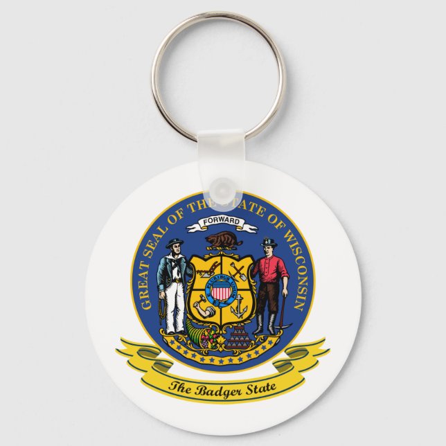 Wisconsin Seal Key Ring (Front)