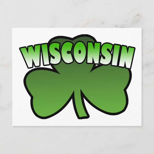 Wisconsin Shamrock Postcard (Front)