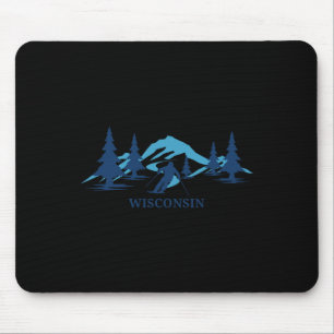 Wisconsin Ski Resort Skiing Skier Mouse Pad