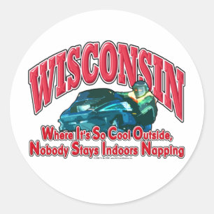 Wisconsin Snowmobile Classic Round Sticker