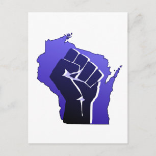 Wisconsin Solidarity Fist Postcard
