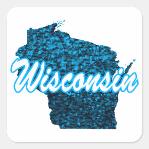Wisconsin Square Sticker
