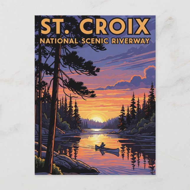 Wisconsin St Croix National Riverway Travel Postcard (Front)