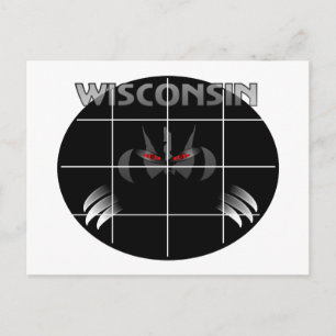 Wisconsin State Badger Design Postcard