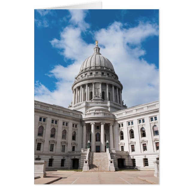 Wisconsin State Capitol Building and Entrance (Front)