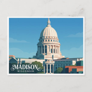 Wisconsin State Capitol Dome Madison Postcard