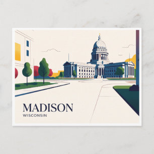 Wisconsin State Capitol from Capitol Square Postcard