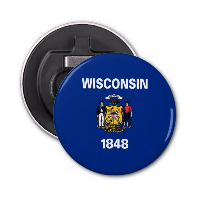 Wisconsin State Flag Bottle Opener (Front)