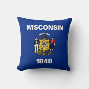 Wisconsin State Flag Cushion