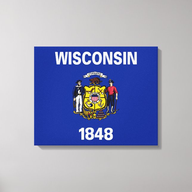 Wisconsin State Flag Design Canvas Print (Front)