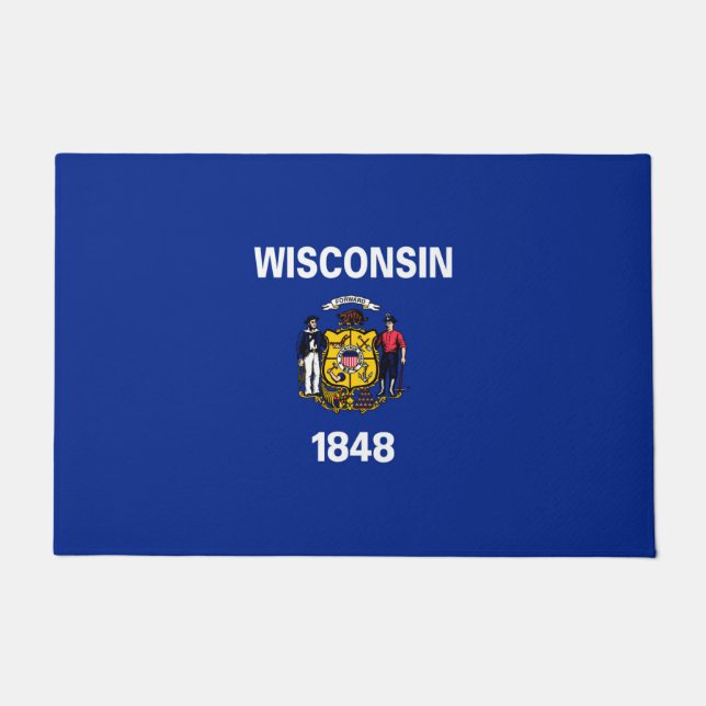 Wisconsin State Flag Design Doormat (Front)