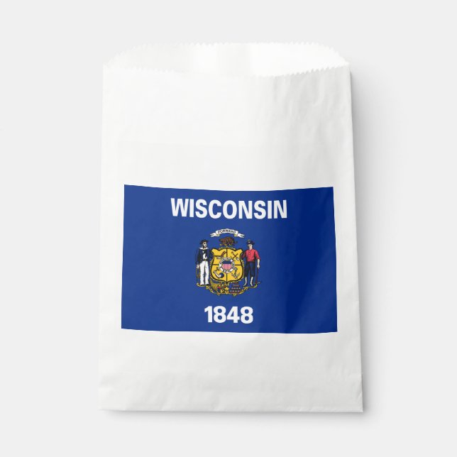 Wisconsin State Flag Favour Bags (Front)