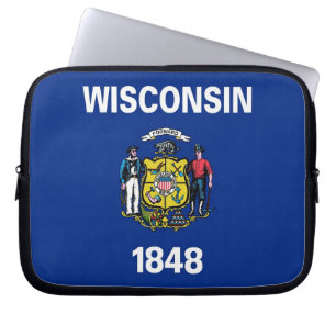 Wisconsin State Flag Laptop Sleeve