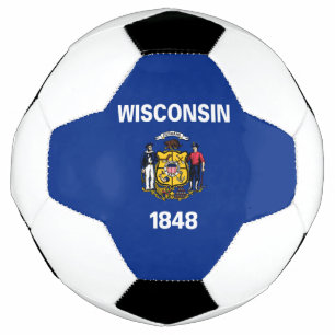 Wisconsin State Flag Soccer Ball