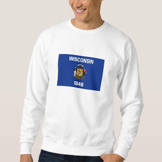 Wisconsin State Flag Sweatshirt (Front)