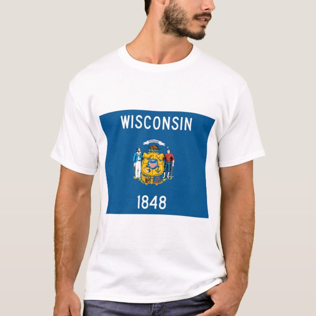 Wisconsin State Flag T-Shirt (Front)