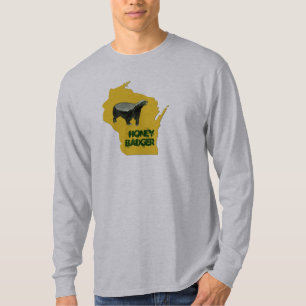 Wisconsin State Honey Badger Funny T-Shirt