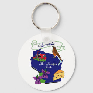 Wisconsin State Key Ring