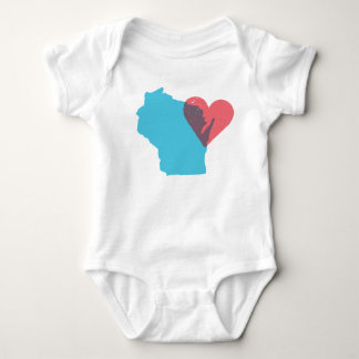 Wisconsin State Love Baby Shirt