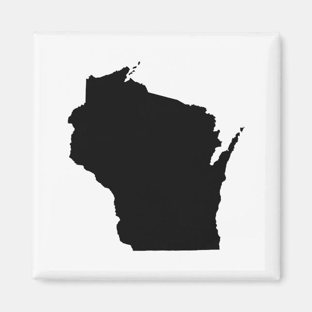 Wisconsin State Outline Magnet (Front)