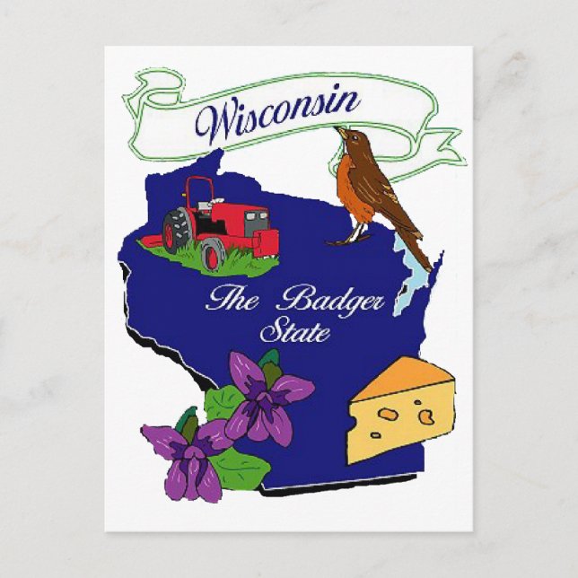 Wisconsin State Postcard (Front)