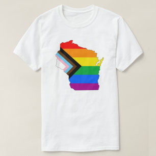 Wisconsin State Pride LGBTQ Progress Pride T-Shirt