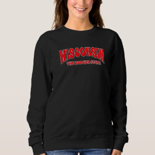 Wisconsin State The Badger State Vintage Graphic Sweatshirt