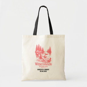 Wisconsin State Wedding Welcome Bag, State Love Tote Bag