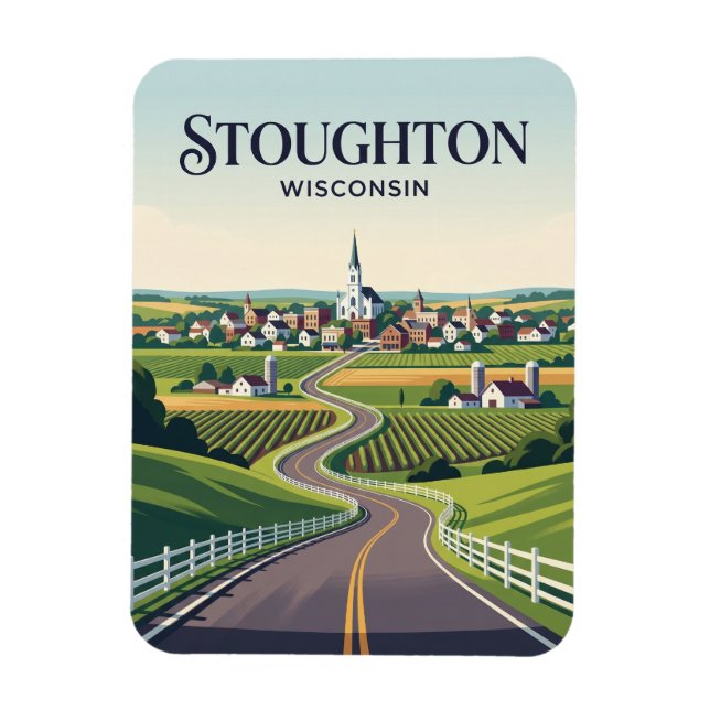 Wisconsin Town USA Magnet (Vertical)