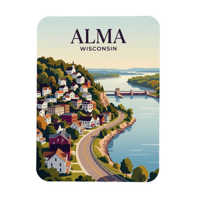 Wisconsin Town USA Magnet (Vertical)