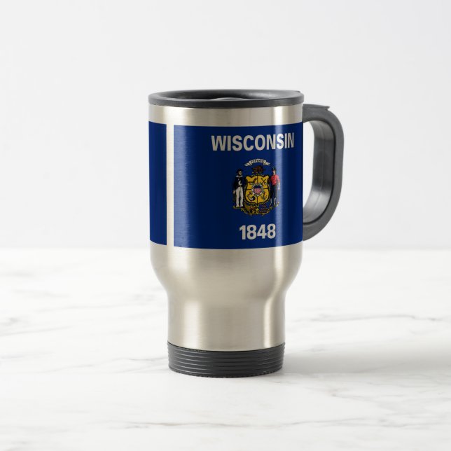 Wisconsin Travel Mug (Front Right)