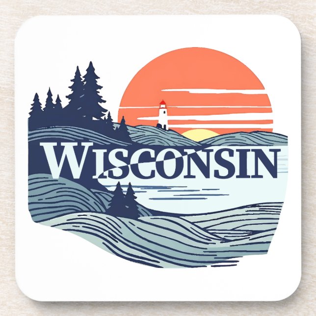 Wisconsin United States of America Coaster (Front)
