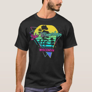 Wisconsin USA Nostalgic Retro Lake Winnebago T-Shirt